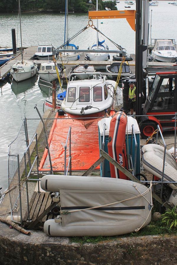 Boat Lifting Truro Boat Services Malpas Marina, Cornwall